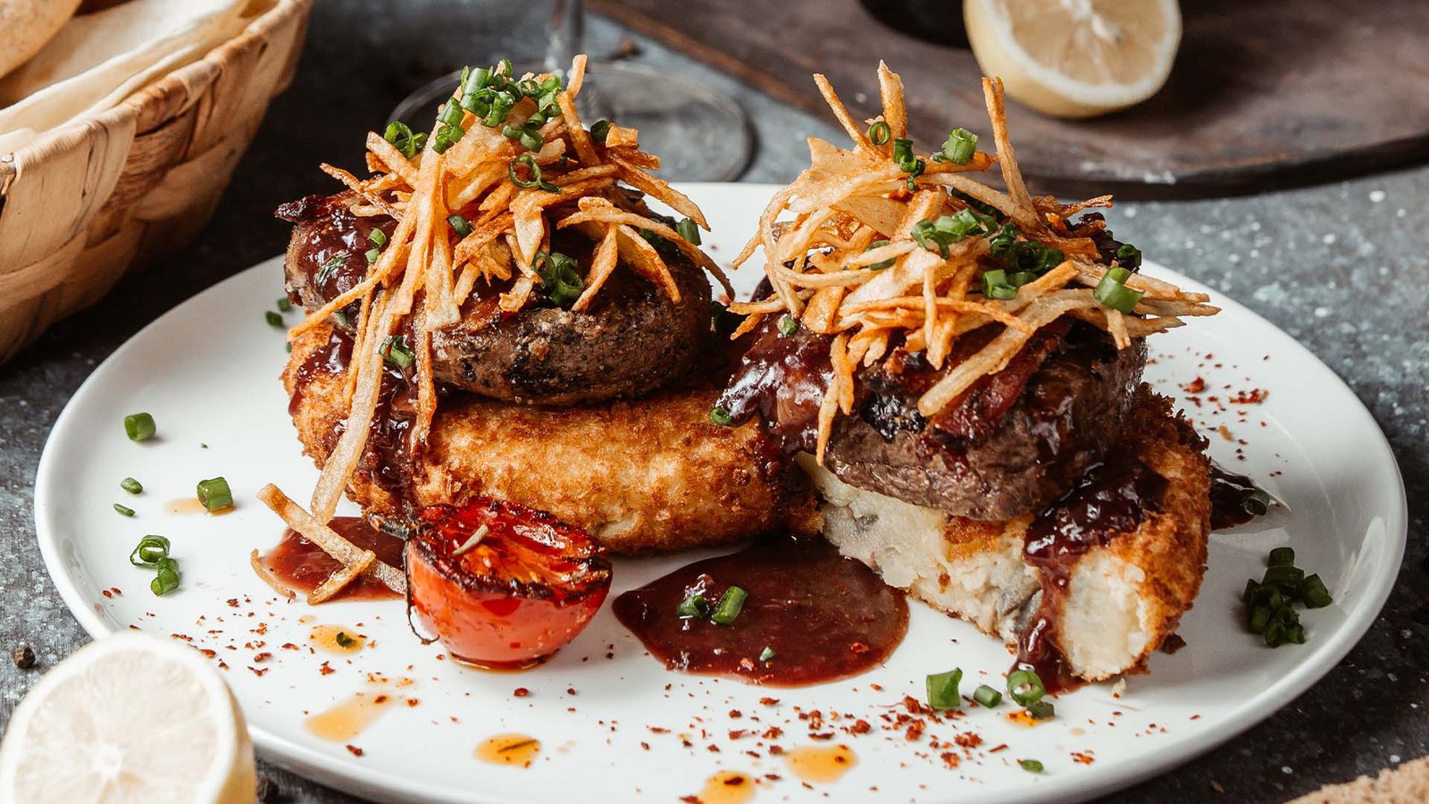 A hearty plated meal